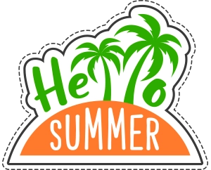sticker summer palmeras